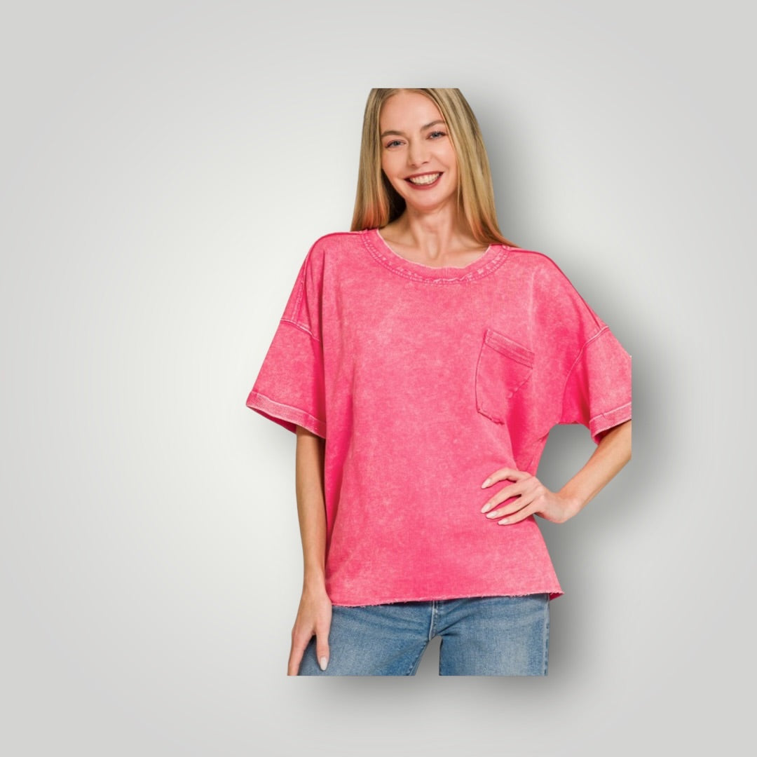 Fuchsia Zenana Women-Tops, S/M